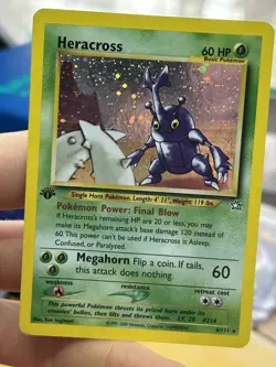 1st Edition Heracross 6/111 Neo Genesis 2000 Holo Rare WOTC Pokemon Card TCG - Image 5