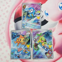 Piplup 042 + Chimchar 041 + Turtwig 040 - First Partner Pokemon Cards - #L360 - Image 1