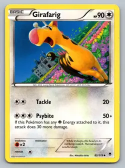 Pokemon TCG XY - Phantom Forces Girafarig 82/119 - Image 1