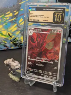 CGC 10 PRISTINE ✨ Pokemon Scizor 116/108 AR Ruler of the Black Flame Japanese ⛩ - Image 1