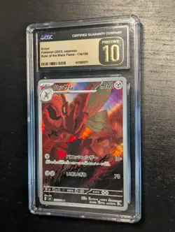 CGC 10 PRISTINE ✨ Pokemon Scizor 116/108 AR Ruler of the Black Flame Japanese ⛩ - Image 2