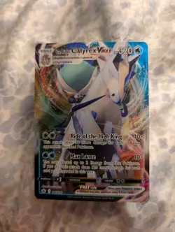 Pokemon TCG Ice Rider Calyrex VMAX 046/198 Chilling Reign Full Art Holo Card - Image 1