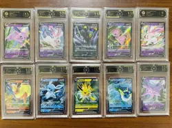 2024 Pokemon TCG Chinese Eeveelutions & Mew V 020-084/132 RR OCD 10 lot 10 VB16 - Image 1