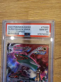 2022 Pokemon SWSH Full Art Rayquaza TG20/TG30 Silver Tempest PSA 10 - Image 2