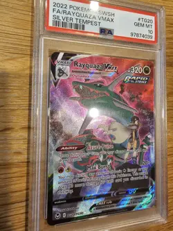2022 Pokemon SWSH Full Art Rayquaza TG20/TG30 Silver Tempest PSA 10 - Image 3