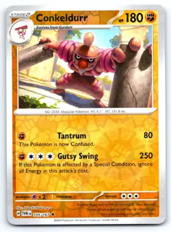 Pokemon Conkeldurr SV06: Twilight Masquerade TWM Uncommon Reverse Holofoil 105/1 - Image 1