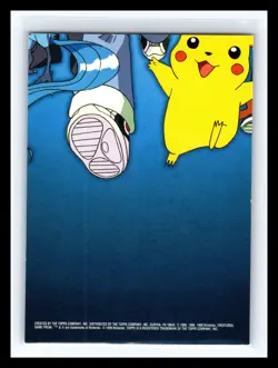 💥 1999 Topps Pokemon TV Animation Edition (Black Topps Logo) #TV1 Ash Ketchum - Image 2