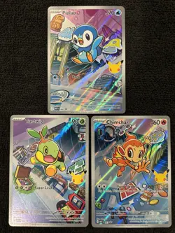 Piplup, Chimchar, Turtwig Sinnoh First Partner Set Pokemon - Image 1