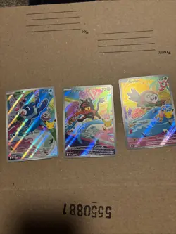 Pokemon TCG First Partner Illustration Collection Series 1 Gen 7 Starters Set - Image 1