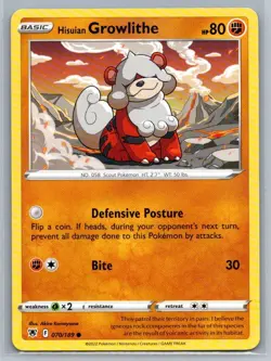 Growlithe 70/189 Astral Radiance Common Pokemon TCG 2022 - Image 1