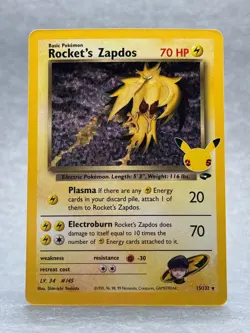 Pokemon - 15/132 Rocket's Zapdos Celebrations Classic Collection Holo NM TCG - Image 1