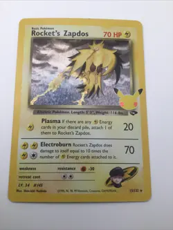 Rocket's Zapdos, 15/132 Celebrations Classic Collection, M/NM, Pokemon TCG - Image 1