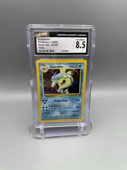 Pokemon TCG Gyarados 6/102 Base Set Holo Rare CGC 8.5 Wizards 1999 - Image 1