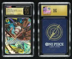 2025 One Piece Card Game: Royal Blood OP10 SP Japanese SEC Trafalgar Law CGC 10 - Image 3