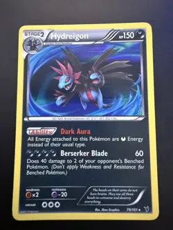 Pokemon TCG Hydreigon Noble Holo Card 79/101 Rare - Image 1