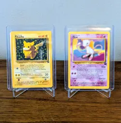 Wizards Of The Coast Black Star Promo Pokemon TCG Cards 1999 Pikachu & 2000 Mew - Image 1