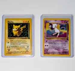 Wizards Of The Coast Black Star Promo Pokemon TCG Cards 1999 Pikachu & 2000 Mew - Image 2