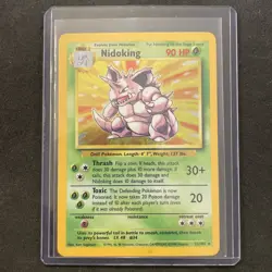 1999 Base Set Nidoking Holo Rare 11/102 WOTC Vintage Pokemon Card LP - Image 1
