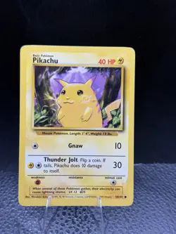 Pokemon Card Pikachu 58/102 Yellow Cheeks Base Set Unlimited - Image 2