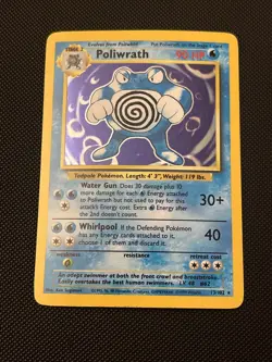 Pokemon Poliwrath 13/102 Base Set Holo Rare NM Card - Image 1