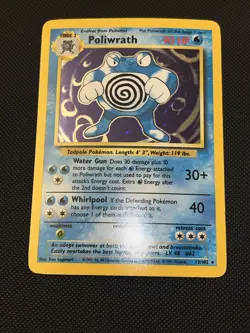 Pokemon Poliwrath 13/102 Base Set Holo Rare NM Card - Image 2