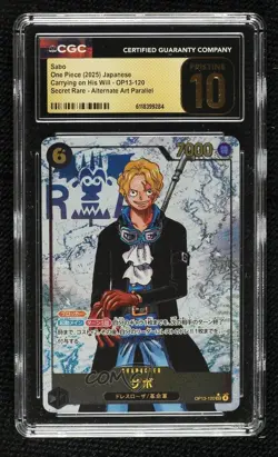 2025 One Piece Card Game: Carrying on His Will OP13 Japanese Sabo CGC 10 - Image 1