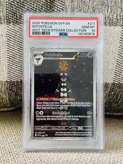 Pokemon Card Gothitelle #211 SVP WHT TECH PSA GEM MINT 10 WORLDWIDE SHIP - Image 1