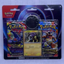 Pokemon Mega Evaluation Phantasmal Flames 2 Pack Booster Raikou Promo Card&Coin - Image 1