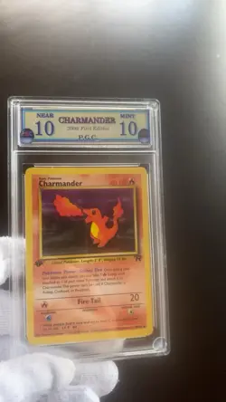 Dark Charmander 50/82 first edition GRADED 10 NEAR MINT PGC old pokemon card - Image 1