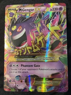Pokemon TCG XY Phantom Forces Mega M Gengar EX Holo Card 121/119 - Image 1