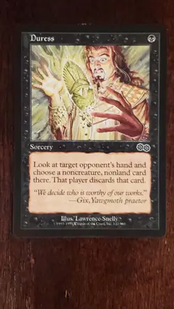 Duress Urza's Saga EX/LP 132/350 MTG Magic the Gathering Sorcery Common - Image 3