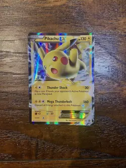 Pokemon Pokemon TCG Pikachu EX XY174 XY Black Star Promo Holo Card Near Mint - Image 1