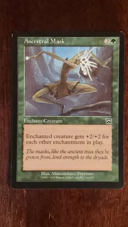 Ancestral Mask Mercadian Masques EX/LP 229/350 MTG Magic the Gathering Common - Image 3
