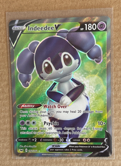 Indeedee V - Sword & Shield #192/202 Rare Full Art Holo Pokemon Trading Card. - Image 1