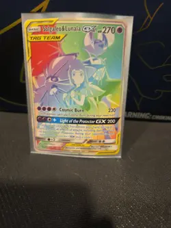 Solgaleo & Lunala GX 254/236 Holo Rainbow Secret Rare Card NM Condition - Image 3
