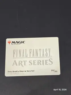 Terra, Herald of Hope Gold Signature - NM - MTG Magic Art Series Final Fantasy - Image 2