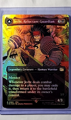 MTG Magic The Gathering Final Fantasy Borderless Foil Jecht Reluctant Guardian - Image 1