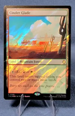 x1 Cinder Glade - Surge Foil R MTG Commander: Teenage Mutant Ninja Turtles M/NM - Image 1