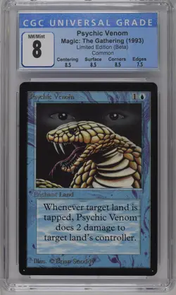 PSYCHIC VENOM Beta C CGC 8 MTG [Nostalgium] - Image 1