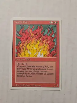 Wall of Fire - Revised Edition - LP - Uncommon - Creature - MTG - Image 1