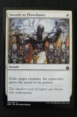 1x Swords to Plowshares BBD Battlebond #110/254 Uncommon NM Non Foil MTG Magic - Image 1