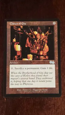 Claws of Gix Urza's Saga EX/LP 290/350 MTG Magic the Gathering Uncommon - Image 1