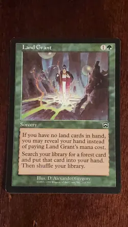 Land Grant Mercadian Masques MM EX/LP 255/350 MTG Magic the Gathering Common - Image 1