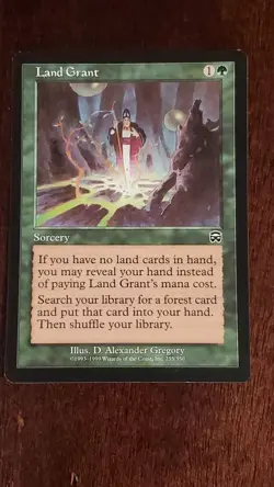 Land Grant Mercadian Masques MM EX/LP 255/350 MTG Magic the Gathering Common - Image 3