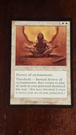 Cleansing Meditation Torment EX/LP 3/143 MTG Magic the Gathering Uncommon - Image 1
