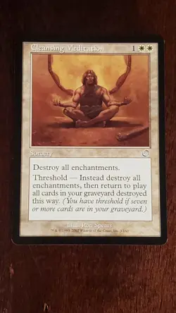Cleansing Meditation Torment EX/LP 3/143 MTG Magic the Gathering Uncommon - Image 3