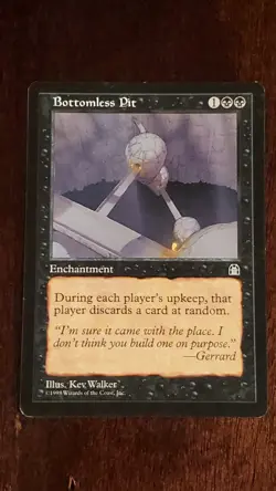 Bottomless Pit Stronghold EX/LP 51/143 MTG Magic the Gathering Uncommon - Image 1
