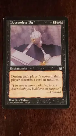 Bottomless Pit Stronghold EX/LP 51/143 MTG Magic the Gathering Uncommon - Image 3