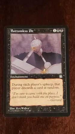 Bottomless Pit Stronghold EX/LP 51/143 MTG Magic the Gathering Uncommon - Image 5