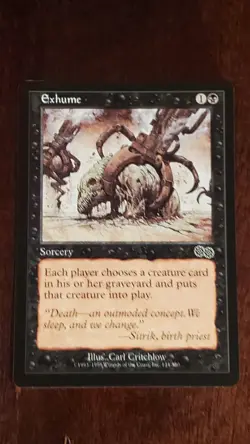 Exhume Urza's Saga EX/LP 134/350 MTG Magic the Gathering Sorcery Common Black - Image 5